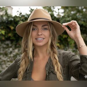 Italian Wool Fedora Tan